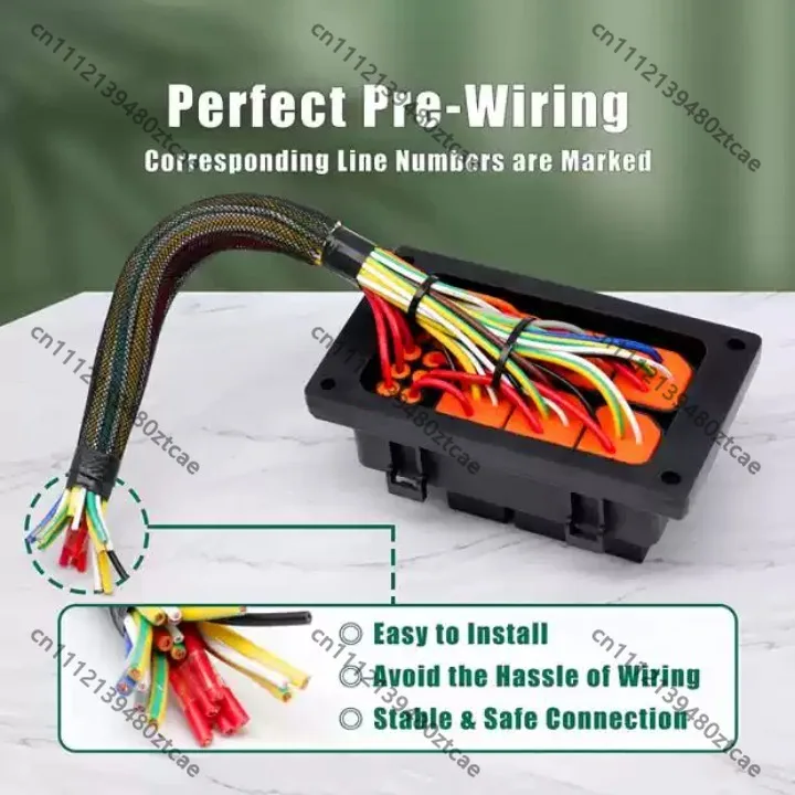 Upgraded 12V Waterproof Relay Box, Pre-wired 6 Way Fuse & Relay Integrated Holder