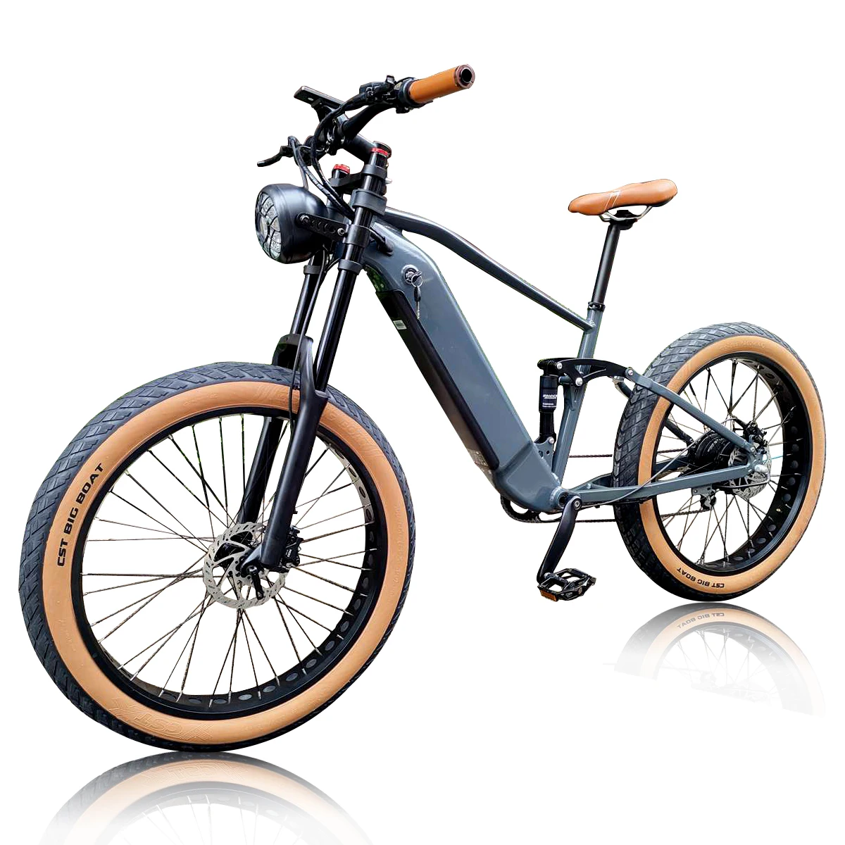 Kalosse  Full Suspension  165mm  Travel  Electric Bike   Electrical Bicycles  48V 20AH   26X4.0  48V 1000W