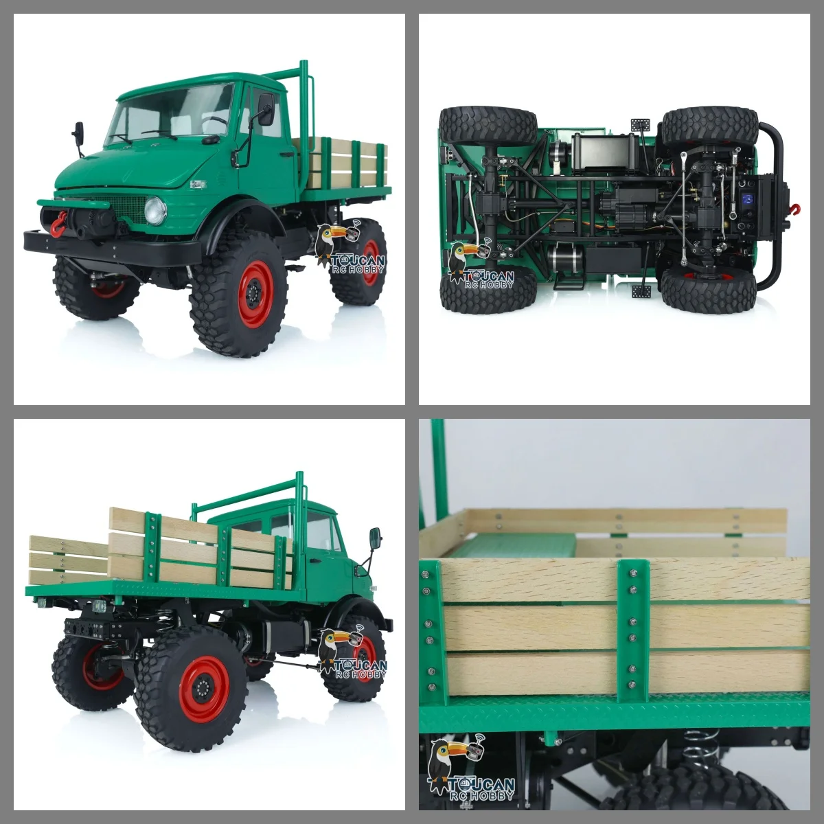 LESU 1/10 RC Off-Road 4X4 U406 Автомобили в сборе с окрашенным зеленым радиоуправлением Тукан Мини-грузовики Игрушки для мальчиков Thzh1429