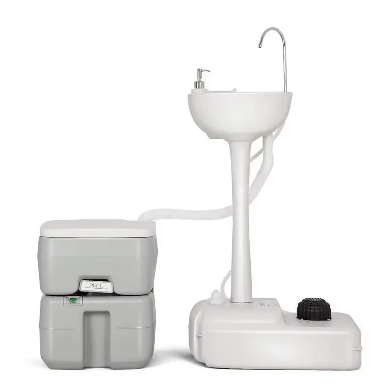 Portable Wash Table Camping Sink Wash Table New HDPE Foot Pump Water Tank Camping Sink