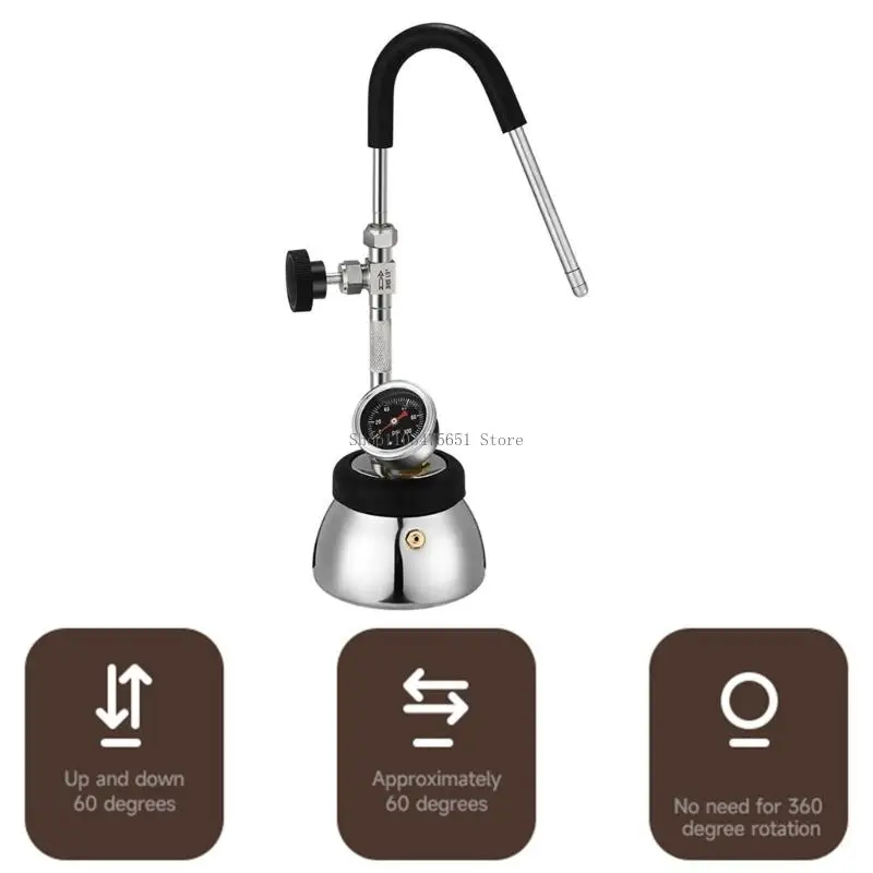Steam Boiling Water Frothing Machine Portable Milk Frother With Ergonomic Handle For Home And Commercial Use