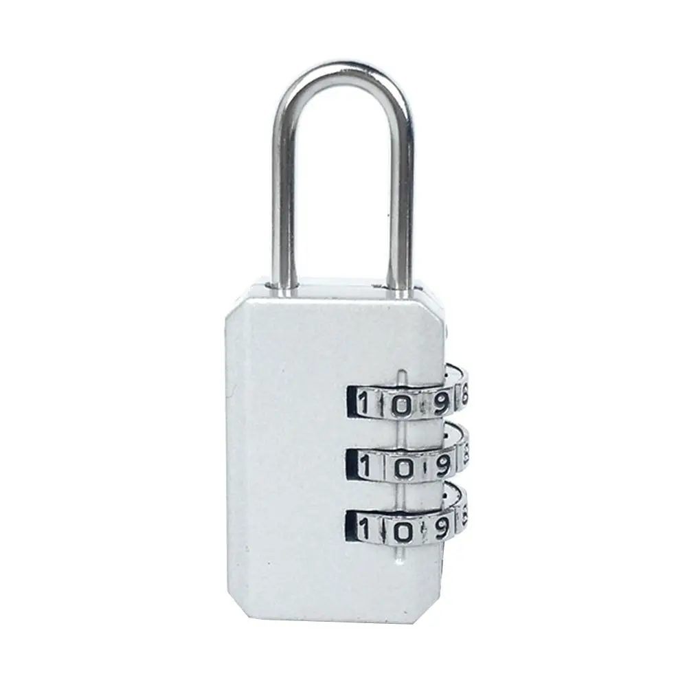 Mini Code Lock Travel Dormitory Cabinet  Lock Luggage Padlock 3 Digit Password Lock Backpack Zipper Lock