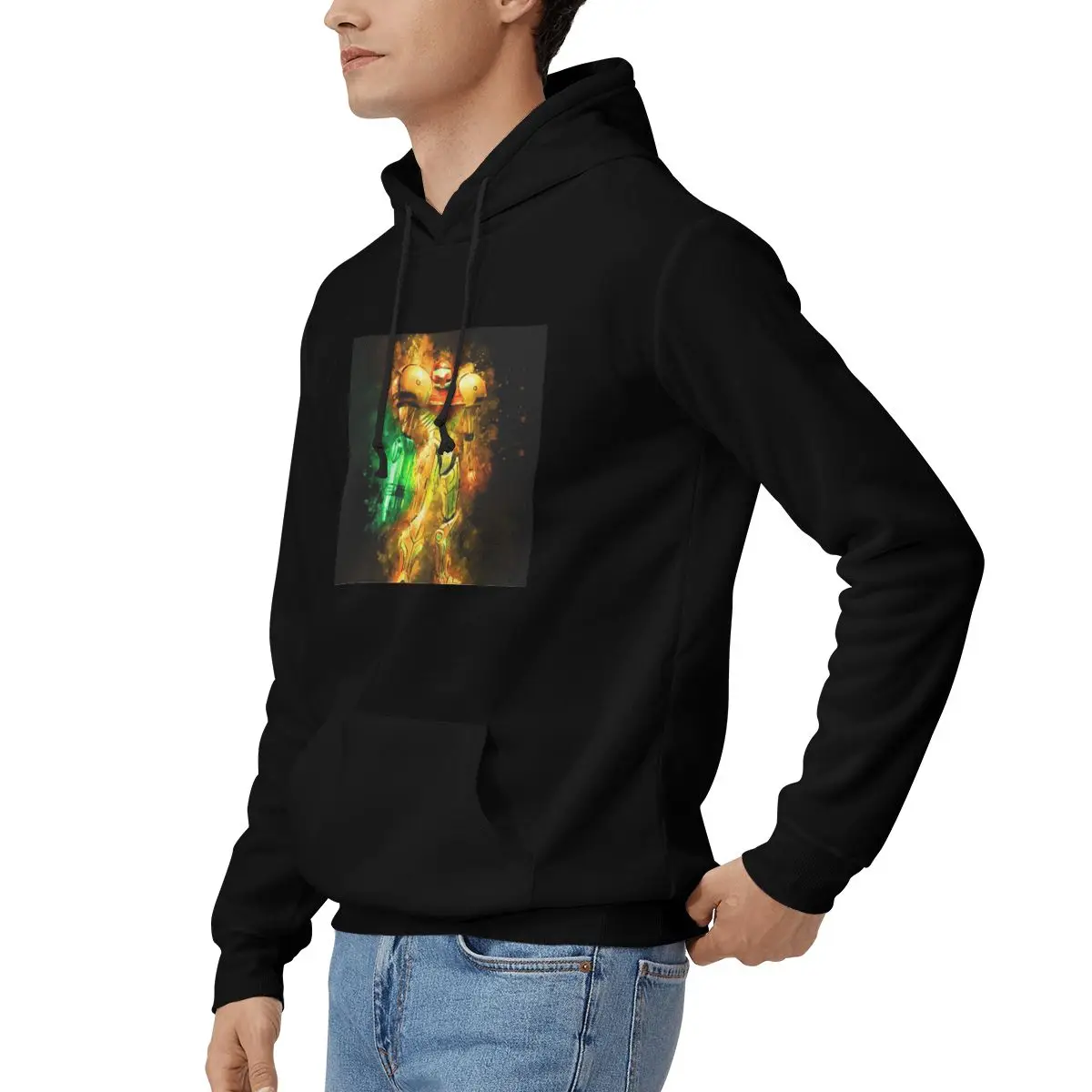 ميترويد ساموس آران برايم هنتر هوديس الرجال النساء بلوزة كاجوال بلوزات Harajuku كم طويل مقنع الخريف الشتاء #5