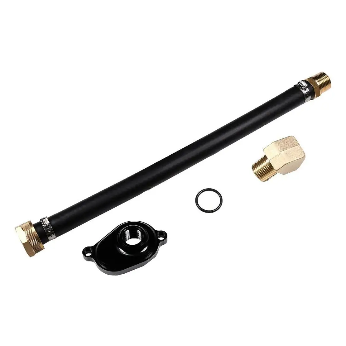 

Engine Cooltant Oil Cooler Back Flush Kit Black Fit For Ford 6.0L Diesel E-350 E-450 Excursion F-250 F-350 F-450 F-550 F650 F750