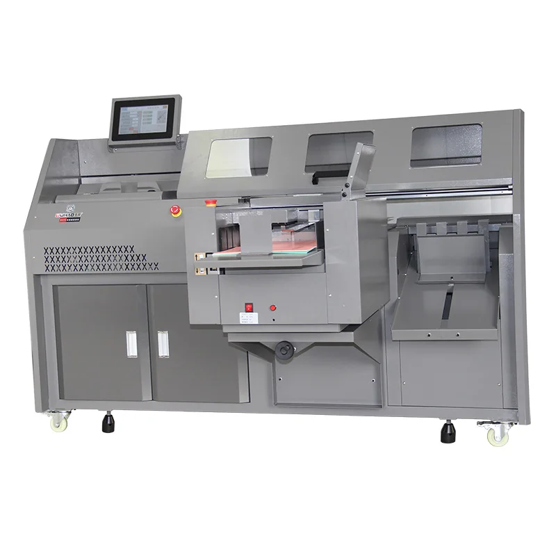 Fully Automatic Intelligent Book Binding Machine Hot Glue Electric Detects Thickness Collects Books Automatically