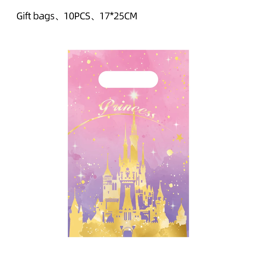 Pink Castle Gift Bags Birthday Decor Castle Goody Biscuit Package Candy Bag Baby Shower kid Girls Favors Gift Party Supplies - view 2