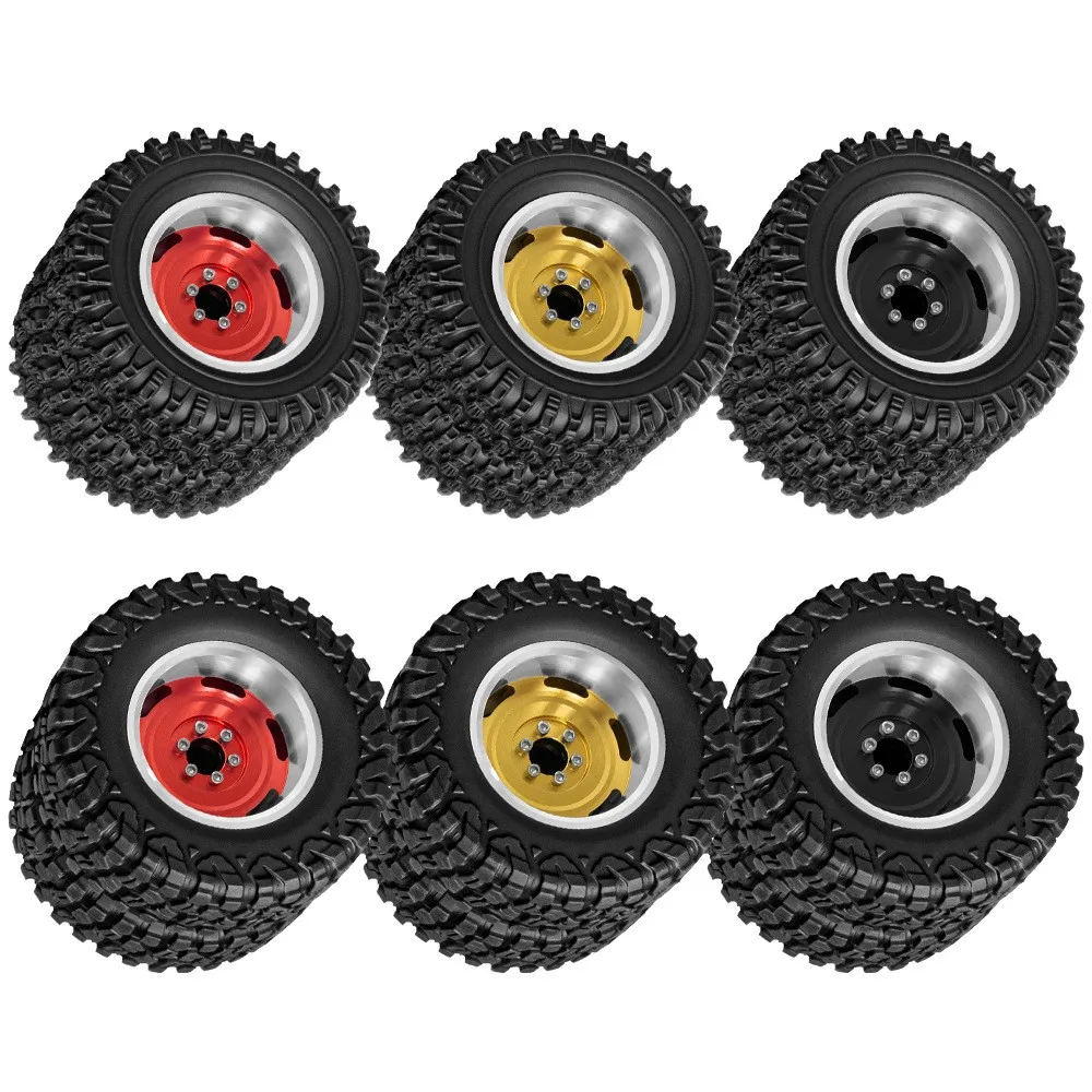 1,45 Zoll Vorder- und Hinterrad-Nabenreifensatz für 1/18 Axial SCX24 Bronco AX24 TRX4M FMS FCX18 FCX24 Ascent-18 RC Crawler