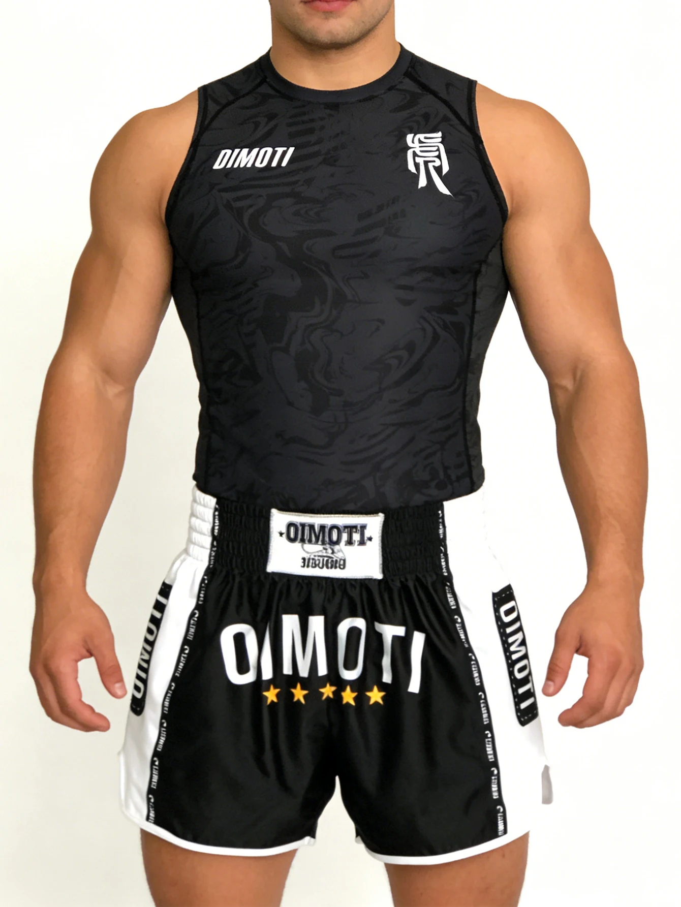 High-Waist Sports Shorts Boxing Fitness Shorts High-Elasticity Breathable Quick-Dry Fabric Sambo Jiu-Jitsu Training Shorts