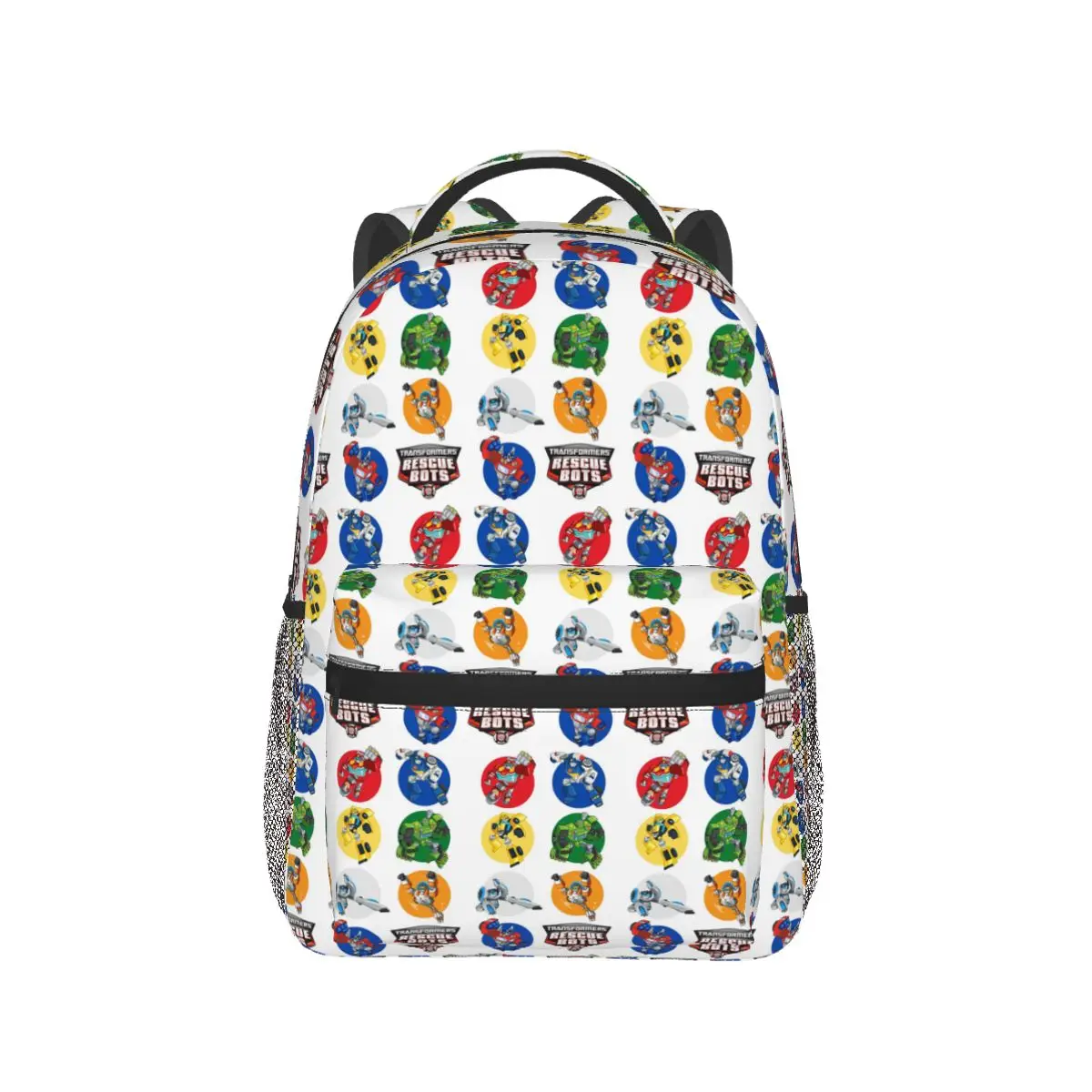 Full Line Up Rescue Bots Student Backpack School Bag Hiking Travel Daypack for Men Women Fashion Bookbag Shoulder Bags