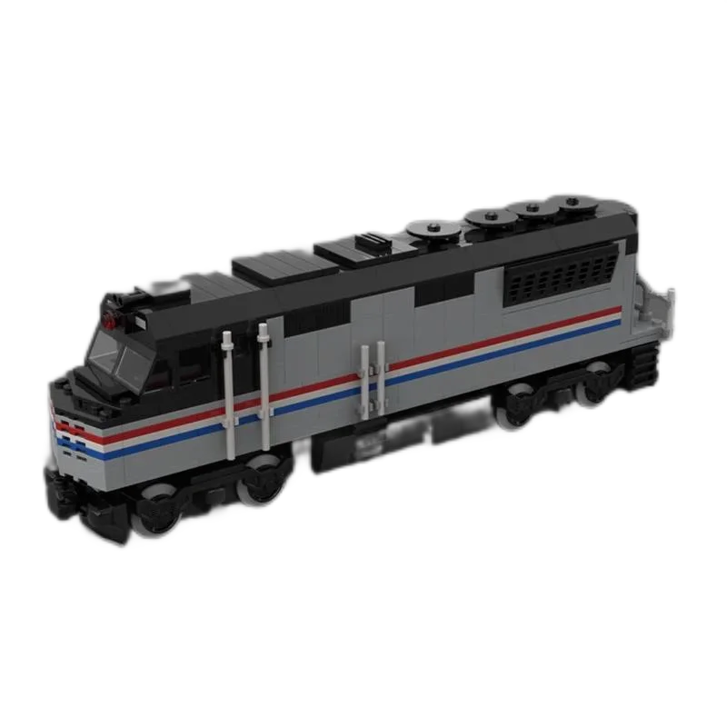 Railway Train Series Moc Building Bricks EMD F40PH Train Model Building Technology Modular Block DIY Toy Holiday Gifts