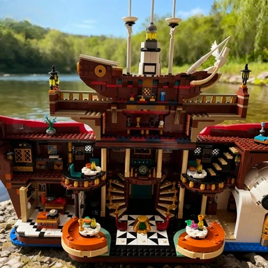 레스토랑 세일링 온 더 씨 빌딩 블록 세트 75640 레고 호환 입자 크리스마스 선물용 3402개