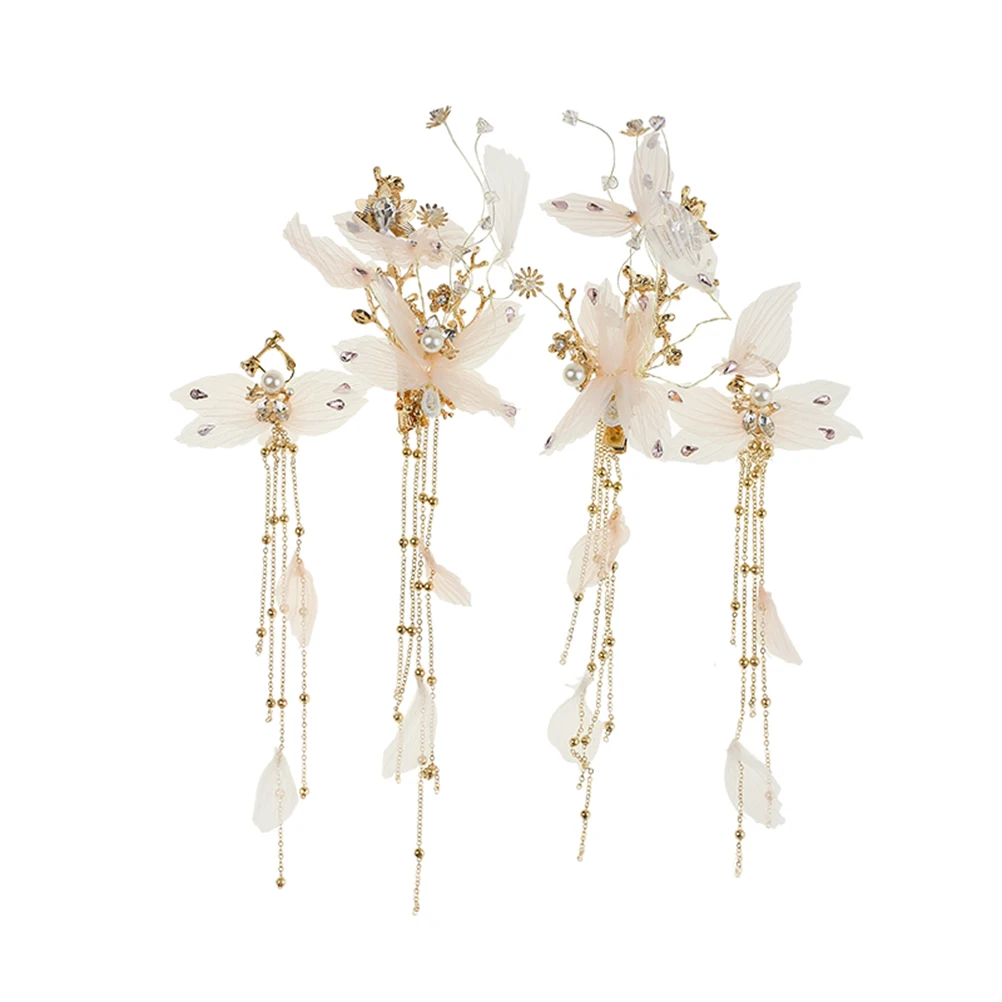 

Hair Accessories Earrings Set Clips Hairclip for Bride Women Ornaments Mori Department