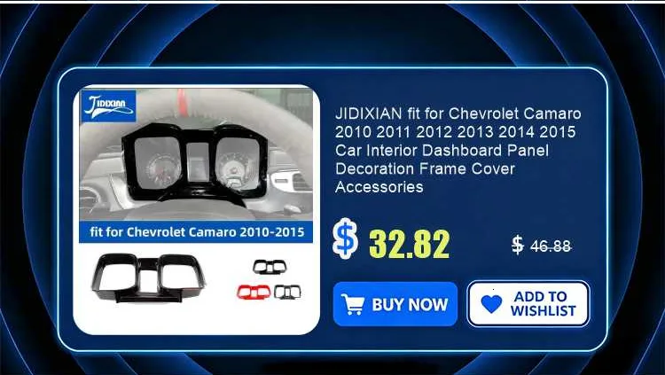 JIDIXIAN Car Window Lift Button Panel Decoration Cover for Chevrolet Camaro 2010 2011 2012 2013 2014 2015 Interior Accessories