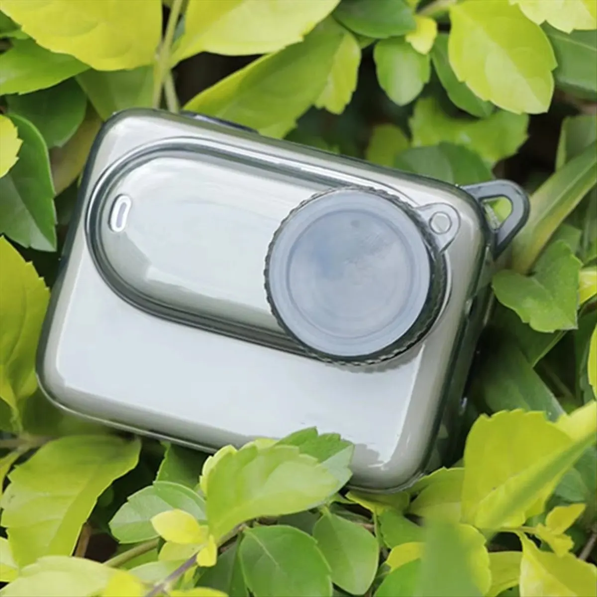 AA80 Soft TPU Anti-Drop Protective Case for GO 3 / 3S Camera Body Protective Case with Lens Cover Transparent