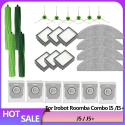 For Irobot Roomba Combo I5 /I5+ / J5 / J5+ Robot Vacuum Cleaner Parts Accessories Kit Main Side Brush Hepa Filter Mop Cloth Pads