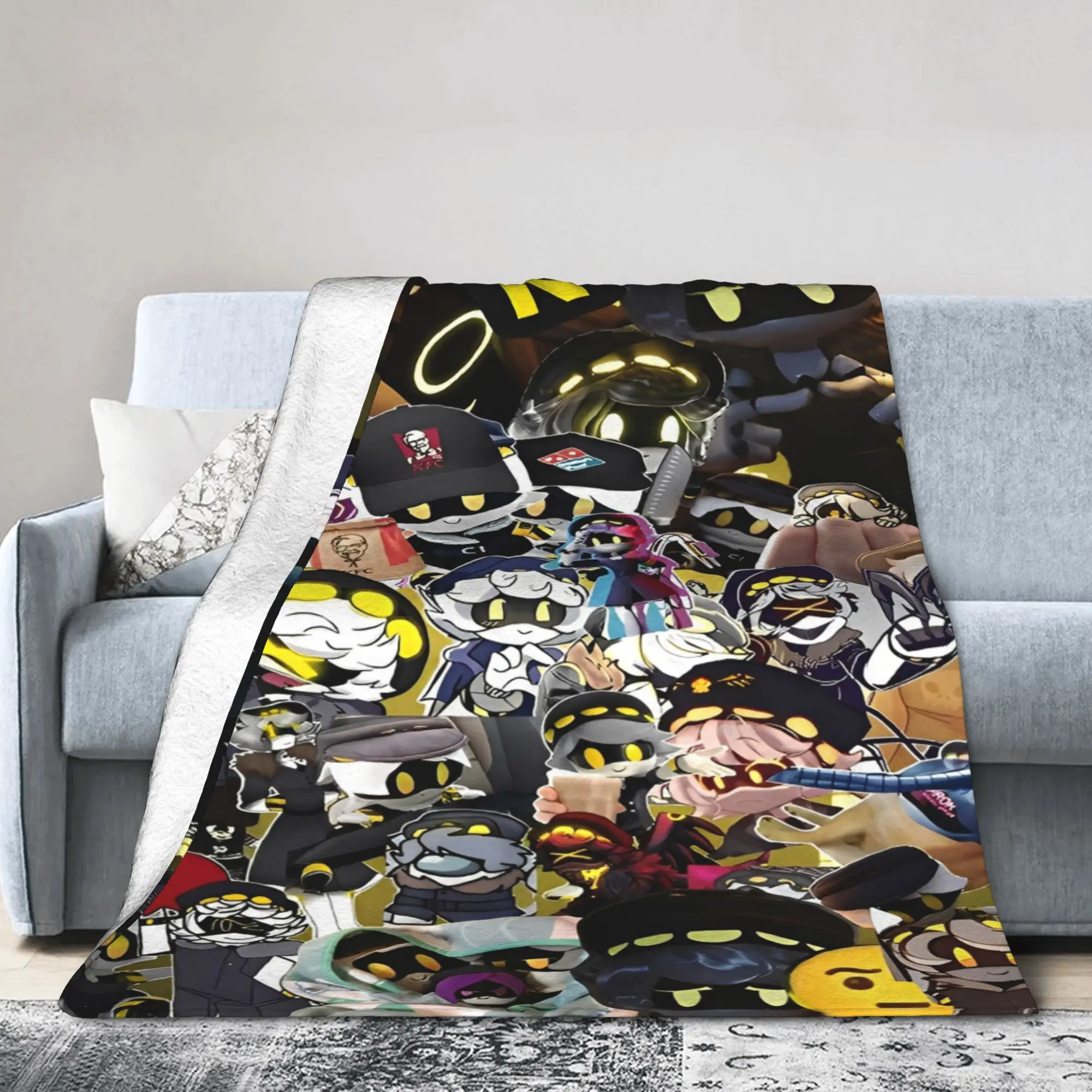 Anime Murder Drones Blankets  Travel Flannel Throw Blanket For Outdoor Warm Soft Custom Quality Bedspread Gift Idea