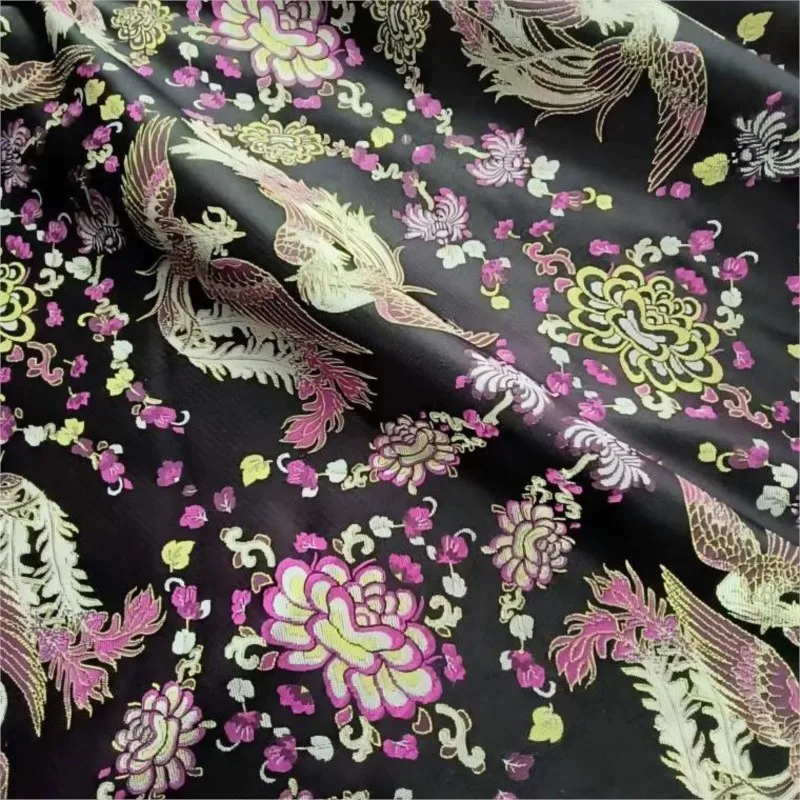 

The new Chinese-style phoenix and Flying armor cheongsam clothing is made of ethnic high-density brocade fabric