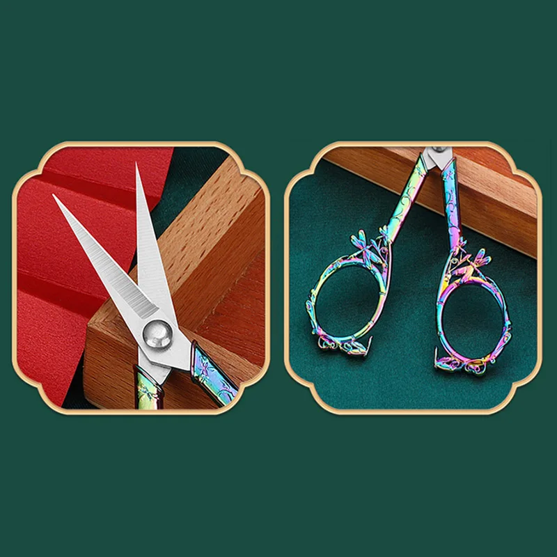 Antique Stainless Steel Tailor\'S Scissors Dragonfly Cross Stitch Scissors Thread Embroidery Scissor Handicraft Sewing Tools