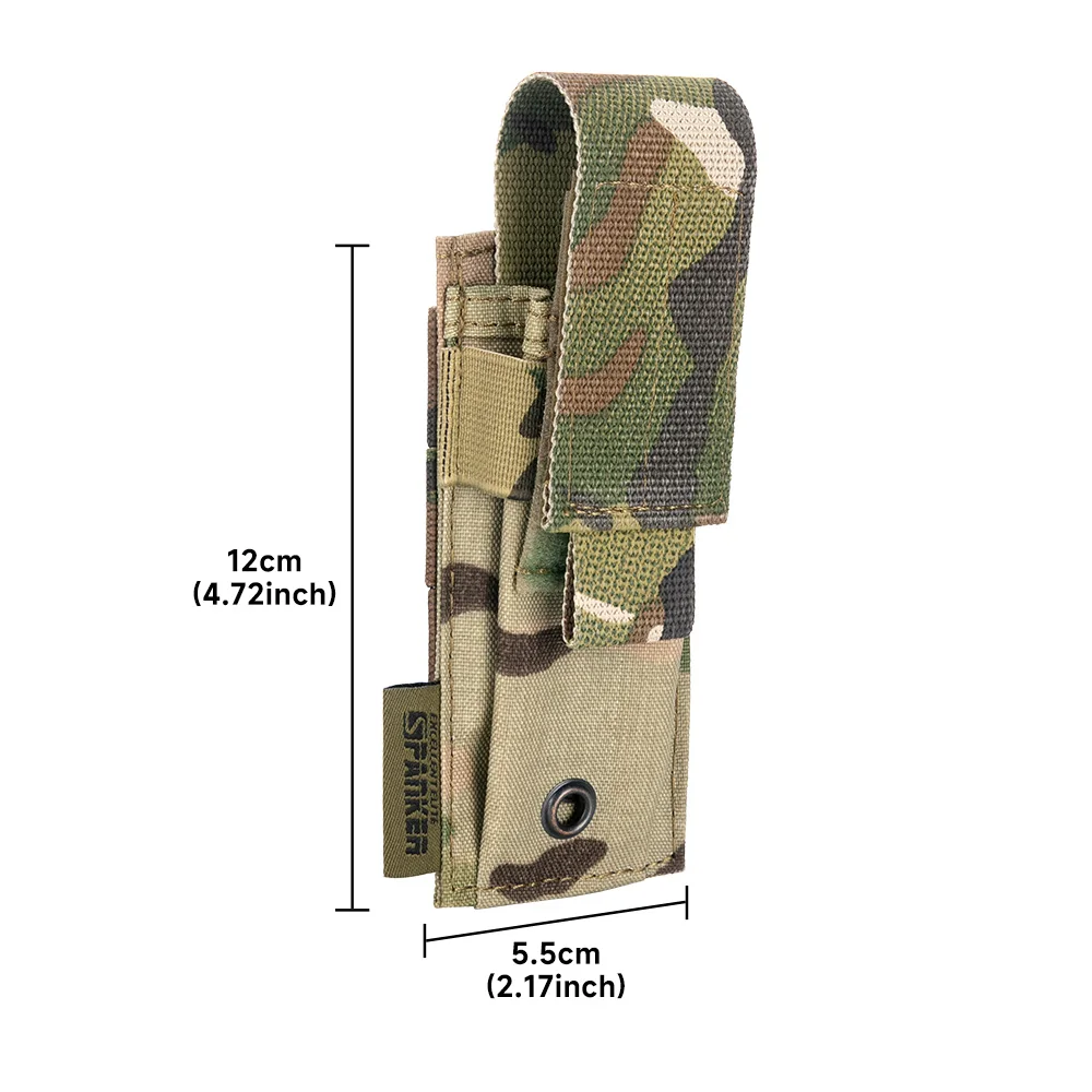 Airsoft Molle Pistol Pouch Tactical Single Magazine Pouch Flashlight Pouches 9mm Mag Bag Holder Bag Universal  Hunting Accessor