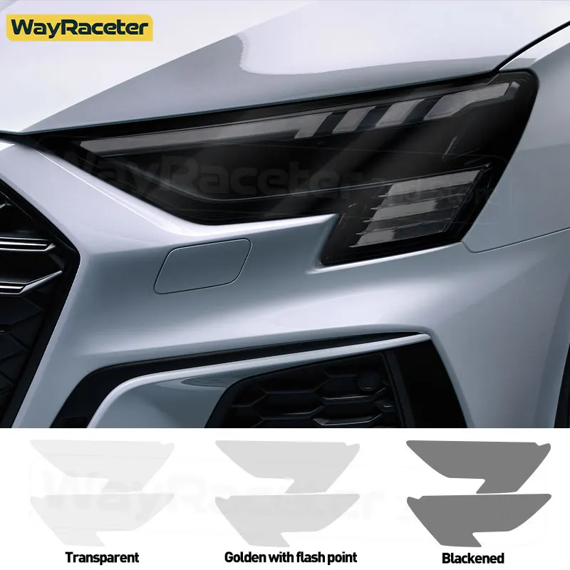 Car Headlight Protective Film Smoked Black Tint Vinyl Transparent TPU Sticker For Audi A3 8Y S3 RS3 2021 2022 2023 Accessories