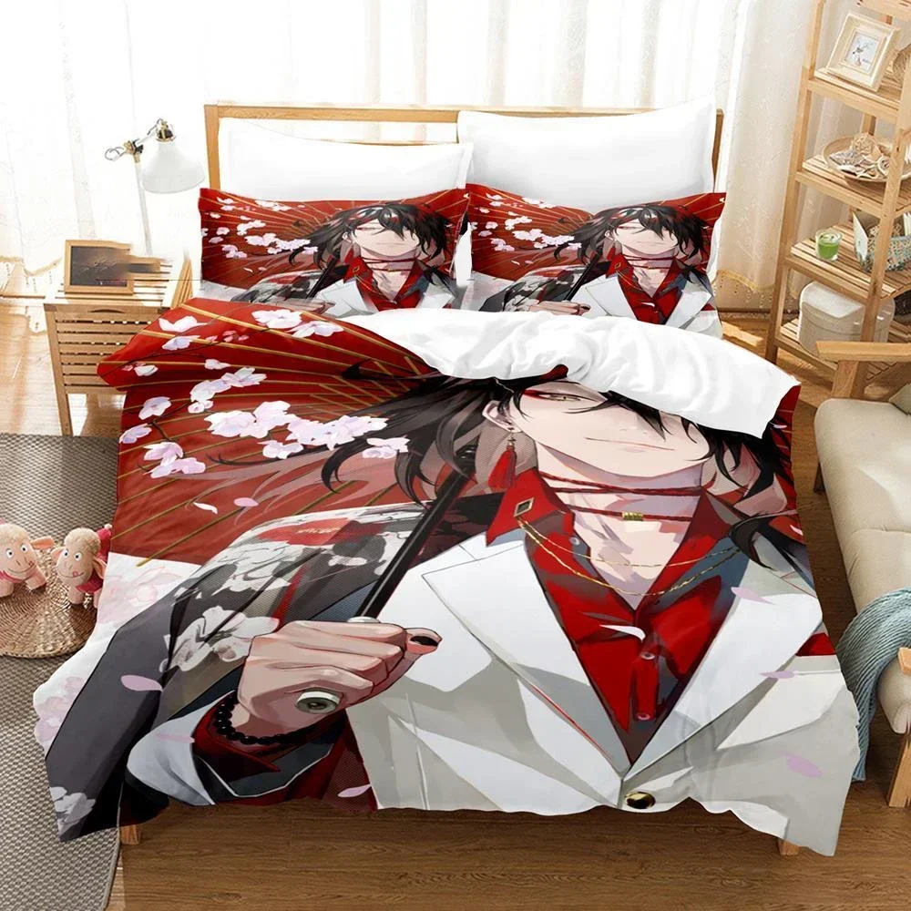 

3D Print Hololive Vox Akuma Comfortable Duvet Quilt Cover Pillowcase Bedding Set Children Bedroom Decoration Home Textile