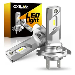 2Pcs Mini Fornt Headlight H7 LED Bulbs 6500K White 16000LM Fanless Wireless For Ford Focus Mk3 Peugeot 206 Volvo S40 Kia Ria 12V
