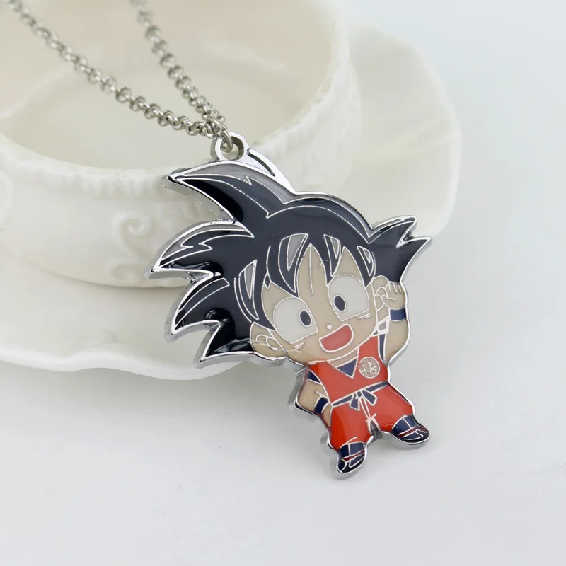 Llavero de Metal con Figura de Acción de Son Goku Super Saiyan de Anime Dragon Ball Z, Colgantes, Modelo, Juguetes para Niños, Regalos