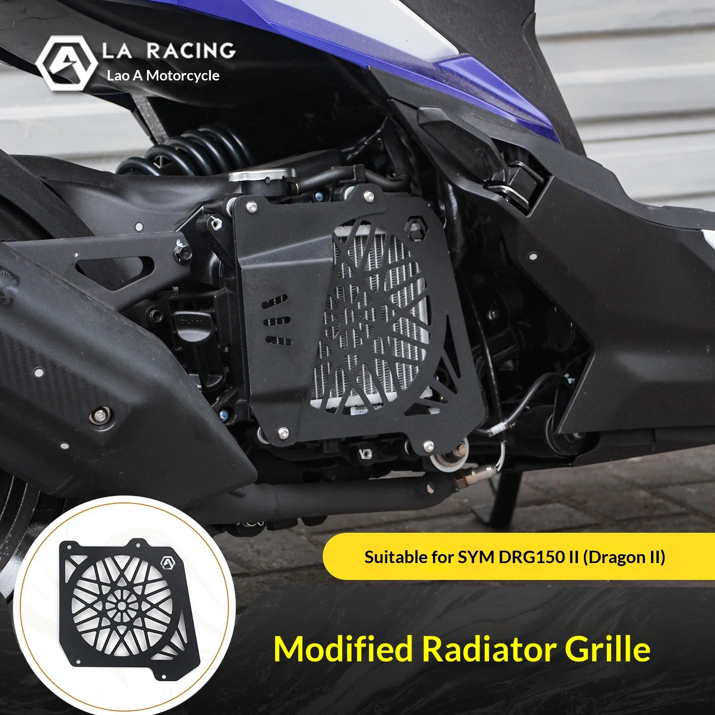 【Premium】For SYM DRG150/158 Husky, Mamba, Taiwanese JET modified radiator protective mesh decorative shield