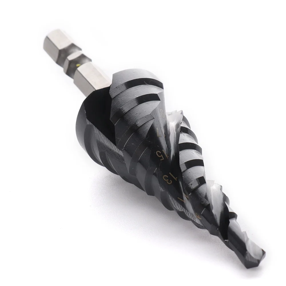 

Stainless Steel Hss-Co 3 Flutes Step Drill Bit, Countersunk Head Drill With 1/4 Inch Hexagonal Rod, Metal Hole Opener 5-23mm