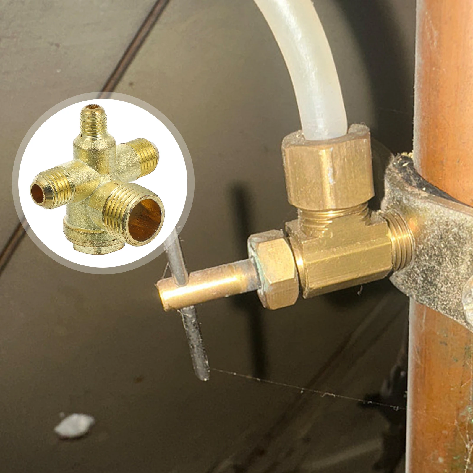 

Air Compressor Double Tube Check Copper Non Return Valve Threaded End Connection Easy Installation Pneumatic Accessories