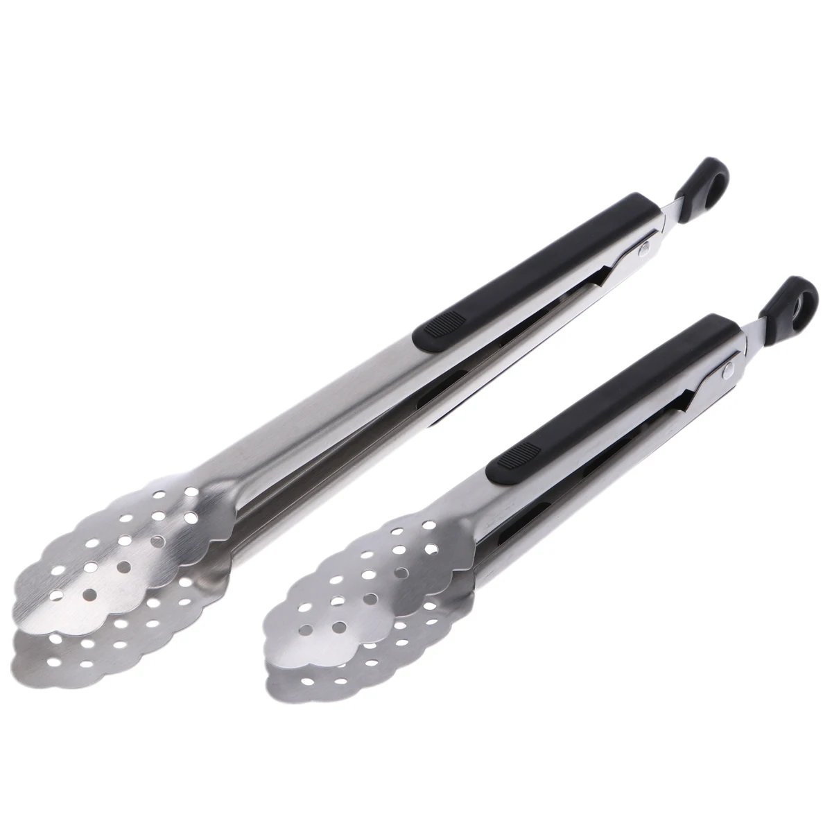 

2pcs Food Tongs Stainless Steel Kitchen Clips BBQ Grill Tools Bread Steak Long Handles HeatResistant CorrosionProof Practical
