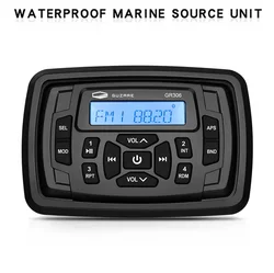 GUZARE MARINE Boat Radio Stereo Waterproof Bluetooth FM Receiver for UTV ATV RV Golf Cart Polaris Ranger Jet Ski