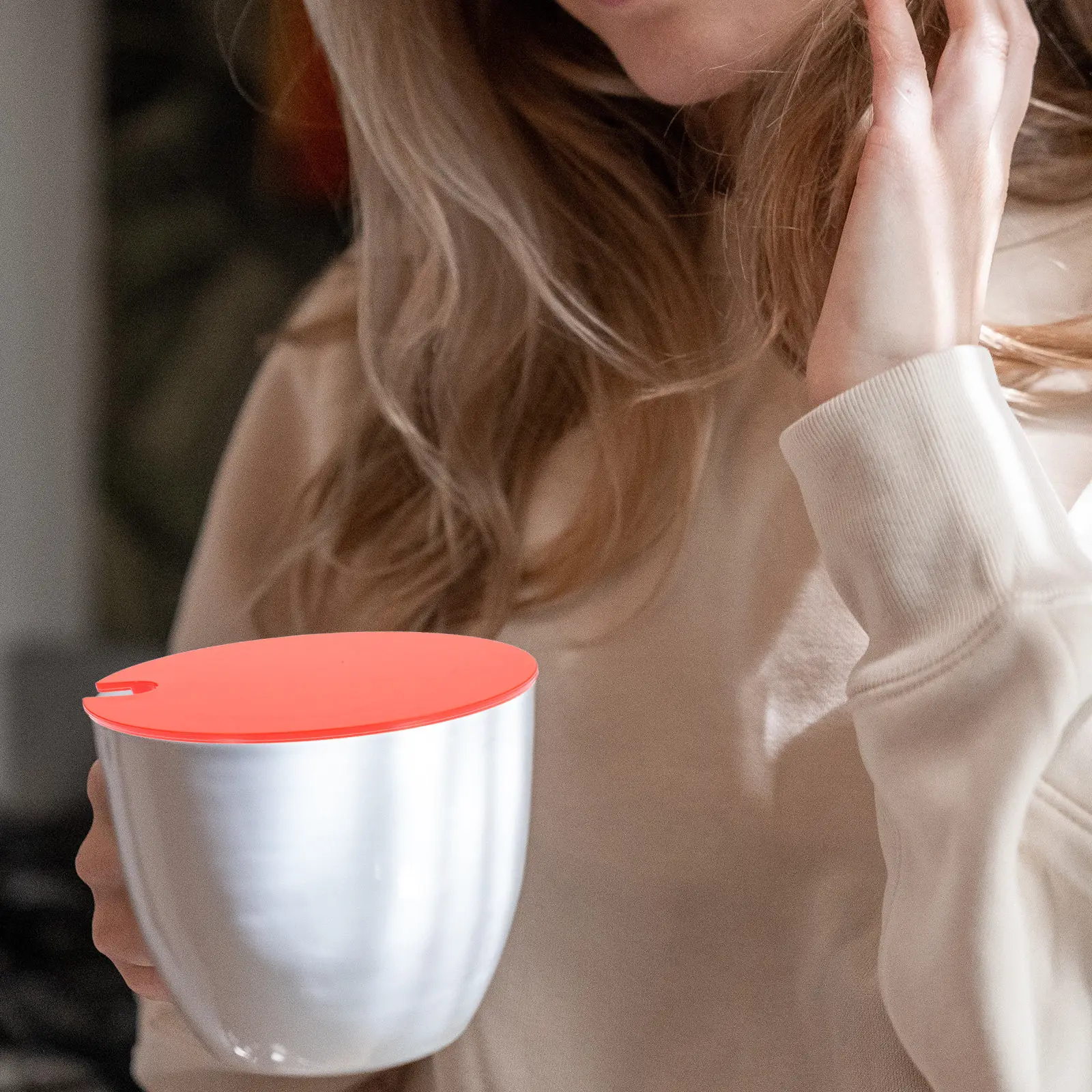 

Комплект из 6 крышек для кружек с гладкими краями, тонкой отделкой, герметичные, пыленепроницаемые, для дома, вечеринок, кемпинга