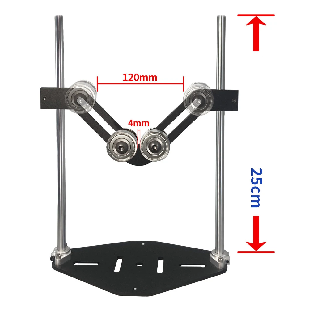 Adjustable Height Double-roller Support Stand - Woodworking Cutting Material Holder for Logs, PVC Pipes Conveying & Cutting