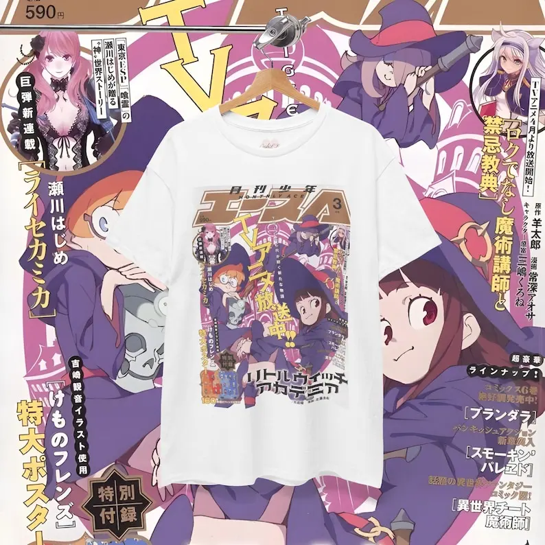 Little Witch Academia Shirt Vintage Anime T-Shirt Retro Anime Shirt Gift For Him Gift For Her Anime Clothes Merch Unisex Shirts