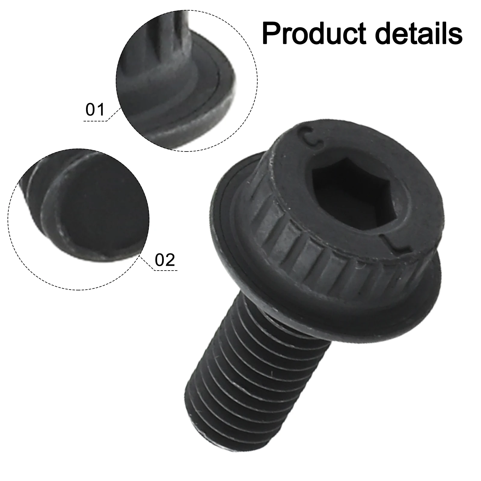 Bullone di ricambio per troncatrice da 20 mm, lama nera, bullone di montaggio, lama nera, compatibile con DWS713, compatibile con DWS715