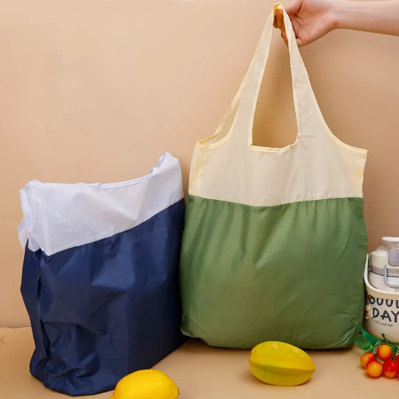 Bolsa de compras plegable ecológica para supermercado, bolsos de hombro de gran capacidad, paquete de alimentos para comestibles, bolso nuevo