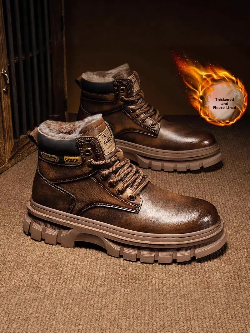 bottes-de-neige-d'hiver-pour-hommes-a-semelle-epaisse-bottes-decontractees-a-tige-haute-impermeables-antiderapantes-bottes-de-travail-bottes-en-caoutchouc-resistantes-a-l'usure