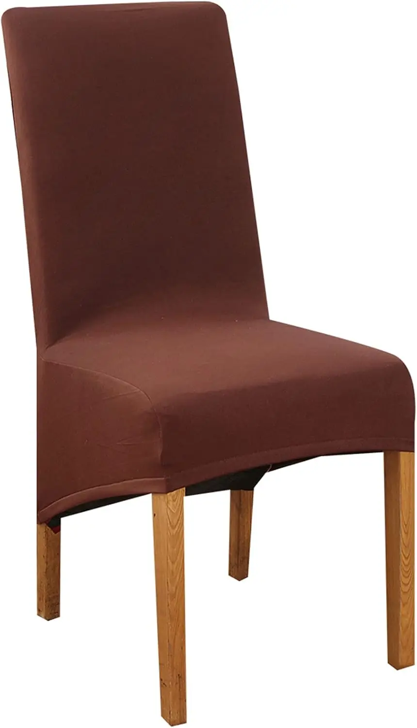 Waschbare Stuhlhussen für Esszimmerstühle mit hoher Rückenlehne – abnehmbare Schonbezüge, 8er-Set, für Hochzeiten, Hotels und Heimdekoration (Kaffee).