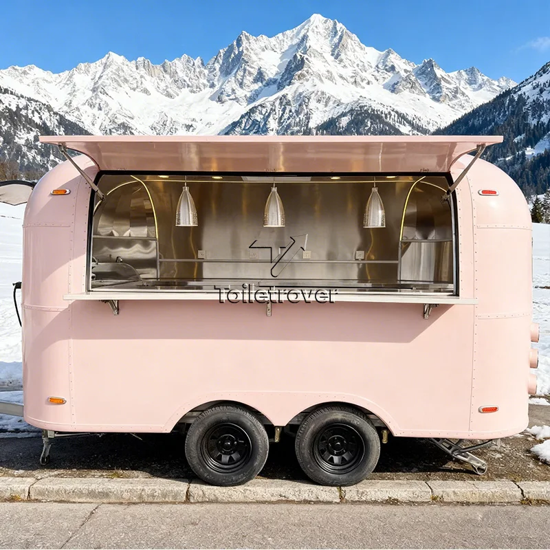 

Outdoor Street Food Trailer Commercial Custom Built Mobile Kitchen Catering Vehicle Concession Stand Food Truck with Kitchen