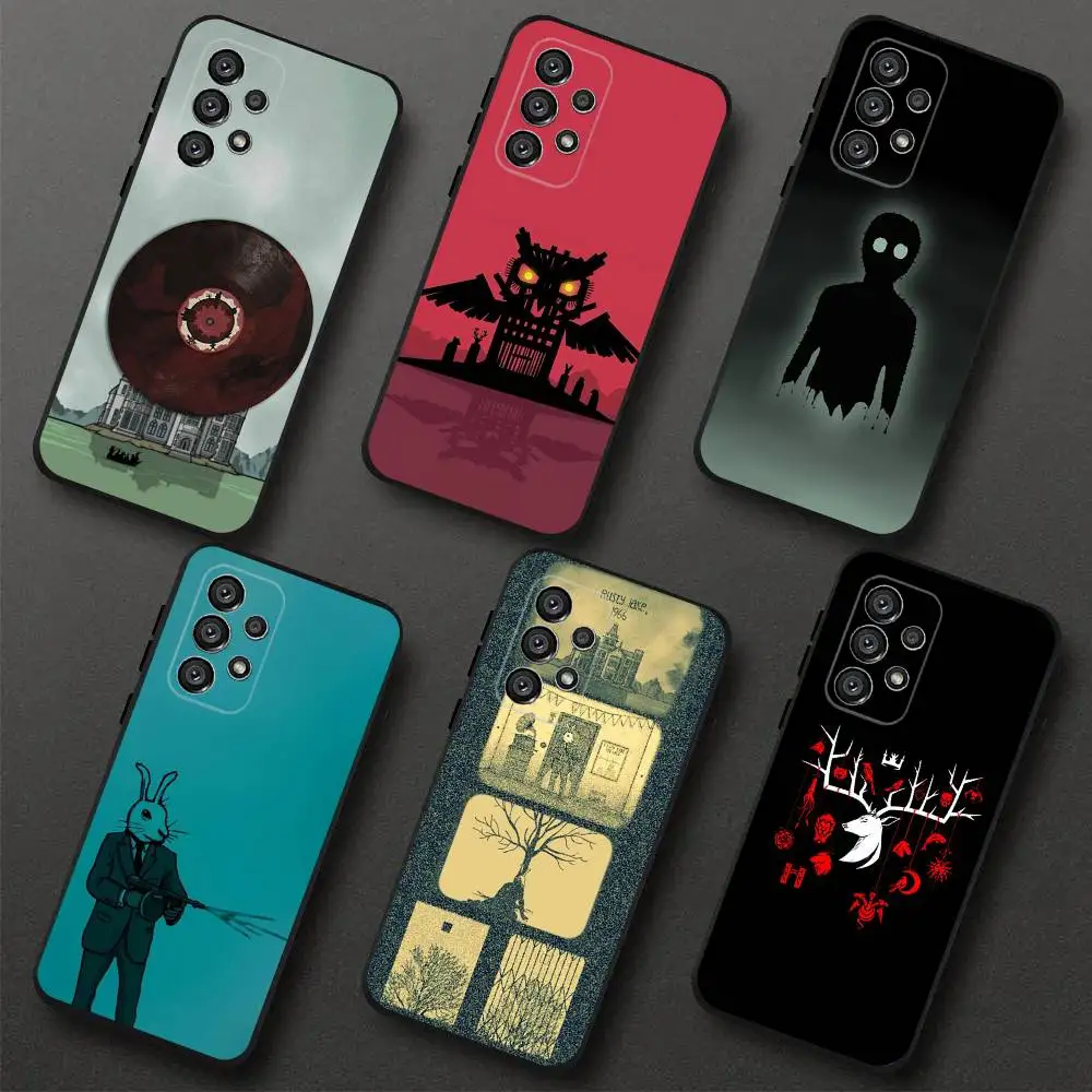

Game Rusty Lake Phone Case For Samsung S 25,24,23,22,30,21,10,9,Ultra,Plus,Lite,FE,4,5G Black Soft Case