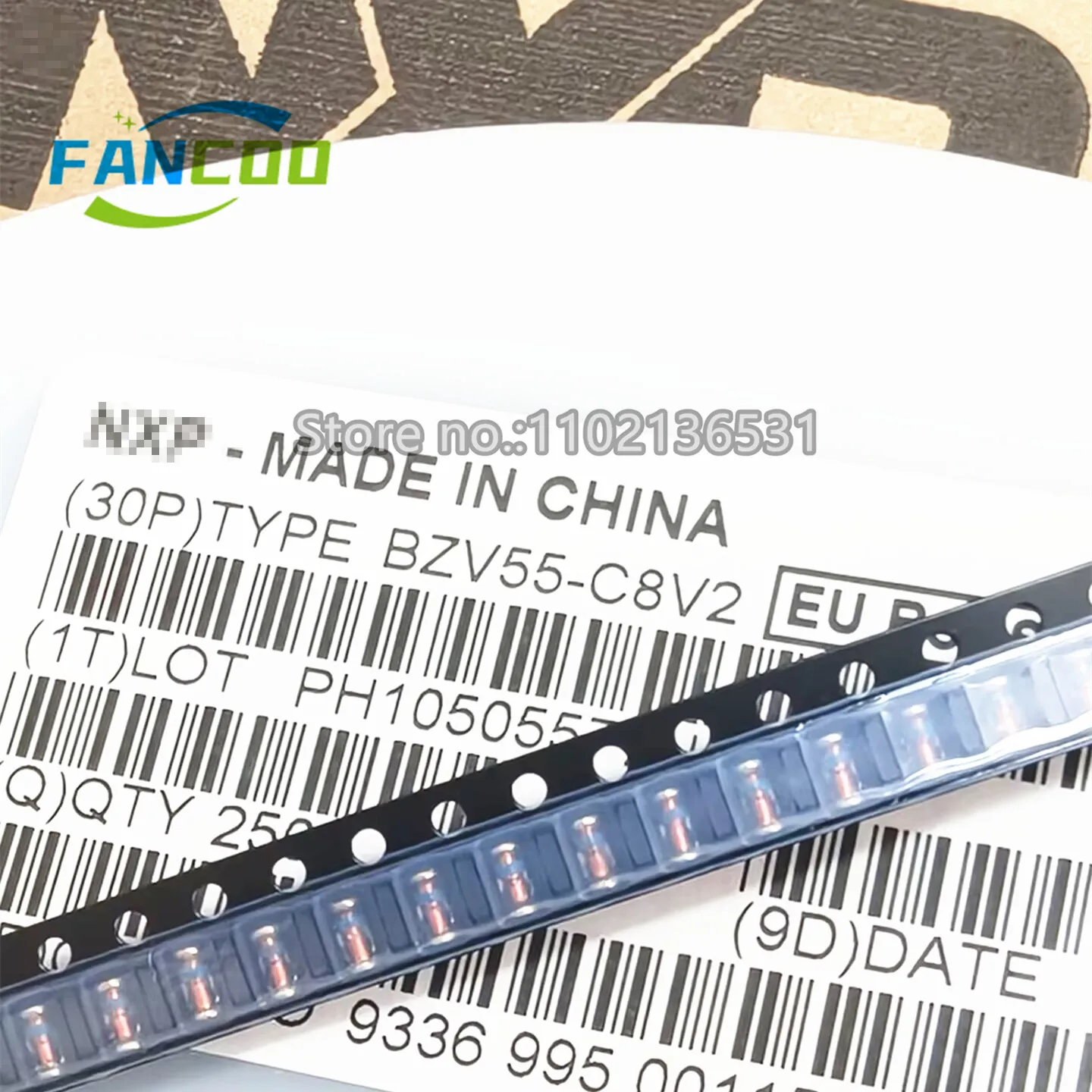 100PCS SMD Zener Diode BZV55-C4V7 BZV55-C5V1 BZV55C2V4 C2V7 C3V0 3V3 3V6 3V9 4V3 5V6 6V2 6V8 C7V5 C10 C11 C13 C15 C16 C18 C20 27