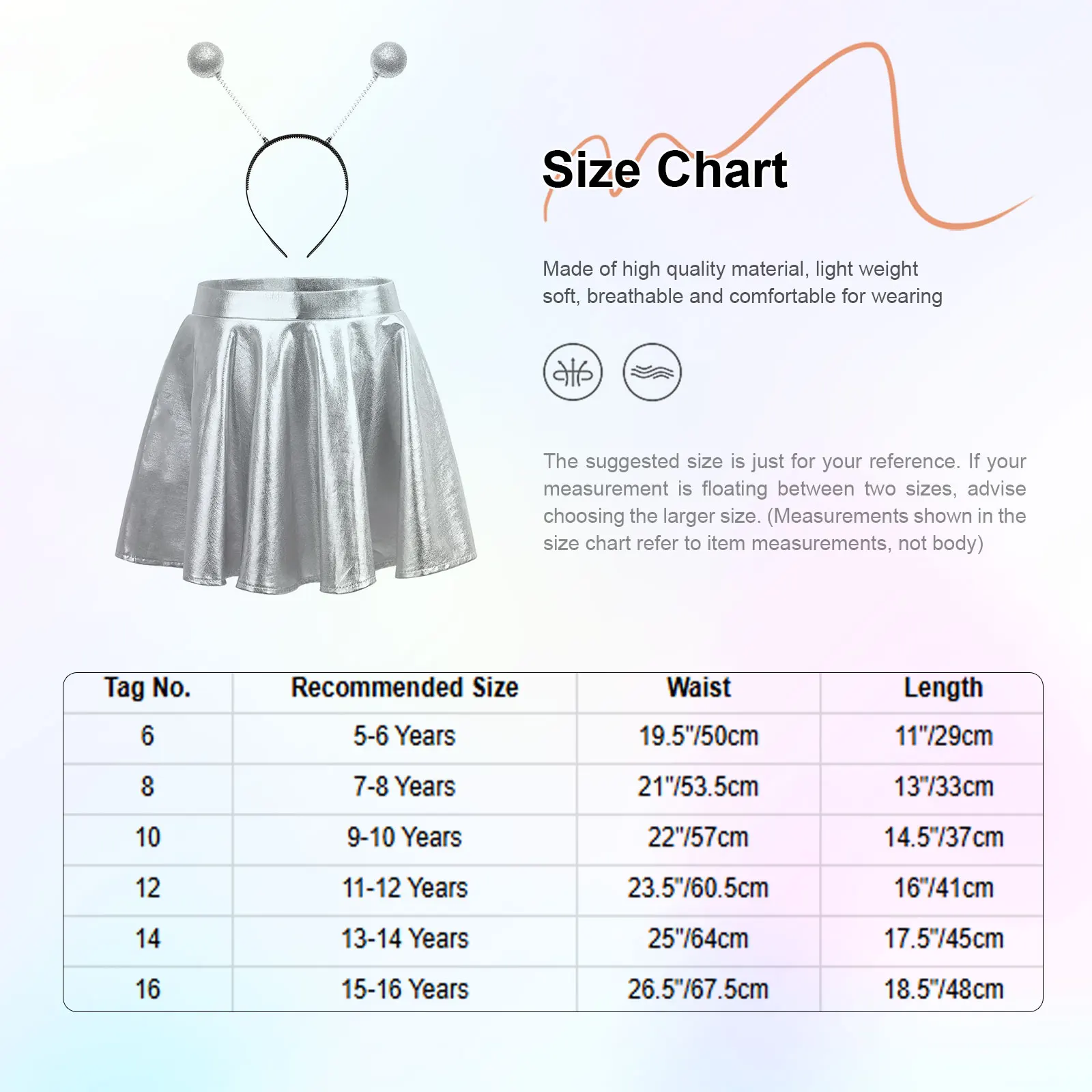 Girls Pleated Skirt Metallic Streetwear Cosplay Outfits Hip Hop Jazz Dance Performance Alien Costume Children Glossy Mini Skirt