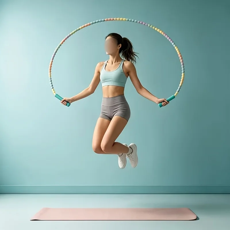 Adjustable Rainbow Skipping Rope Anti-Knot Durable Jump Rope Universal For Beginner Daily Exercise Professional Training