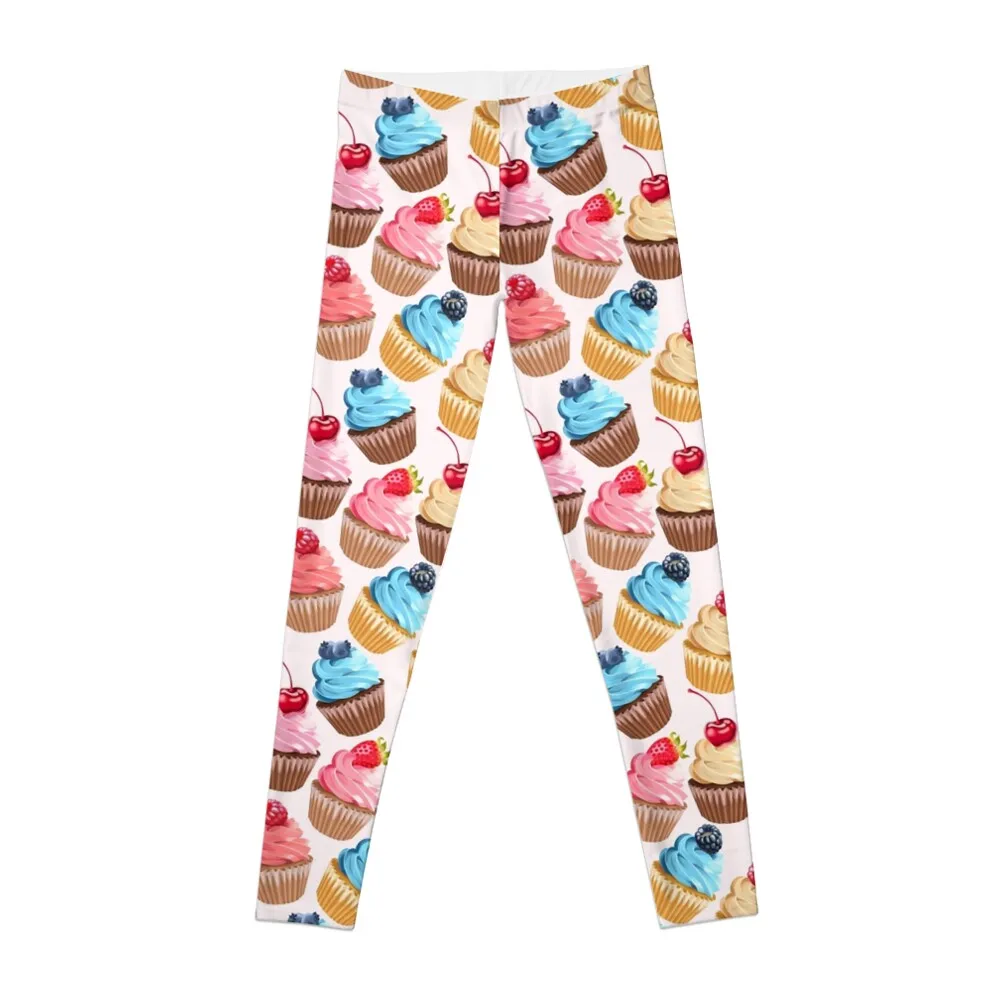 

Delicious Retro Cupcakes Leggings Training pants Women's fitness Women sportwear Golf wear Womens Leggings