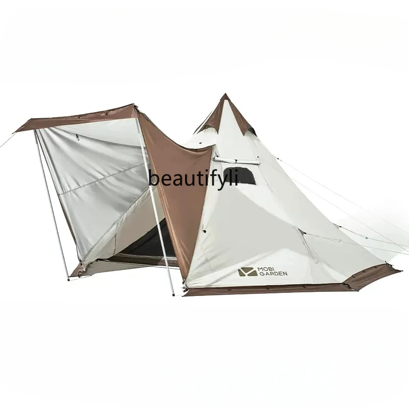 

Tent Outdoor Camping Pyramid Camping Large Space Camp Tent Rainproof and Sun Protection 4-6 People Senta 280