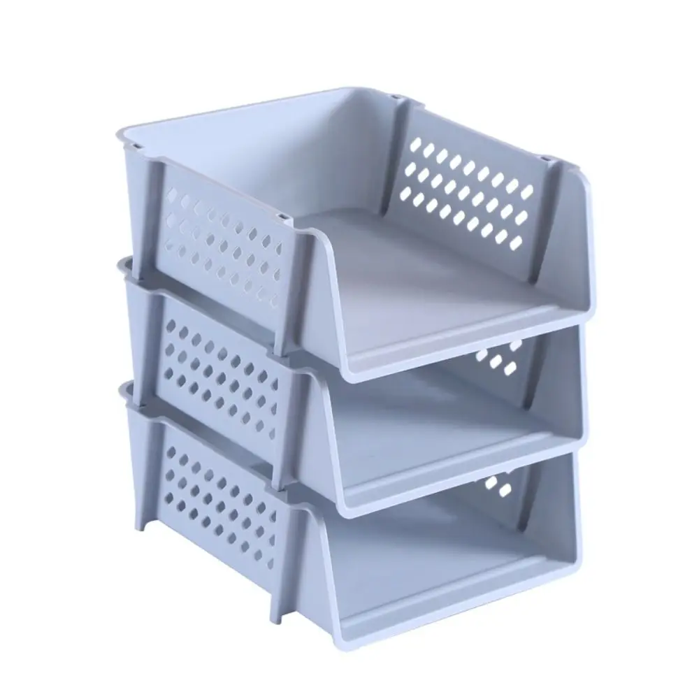 Fashion Desktop Organizer Stackable File Rack Papers Rack File Organizer A4 File Storage Tray Plastic Laminated Certificates