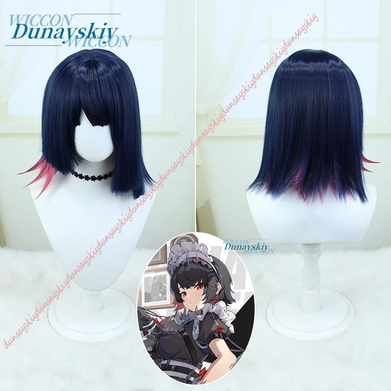 2026 new Wig Game Zenless Zone Zero Ailian Qiao Simulation Scalp Black Blue Pink Fake Hair High Heat Synthetic Wigs ZZZ