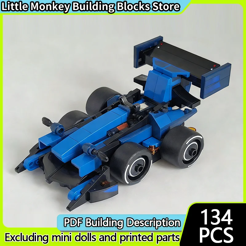 

Модель скоростного гоночного автомобиля MOC, строительные кирпичи FW46, синий гоночный автомобиль, модульная технология, детские праздничные подарки, сборка игрушек, костюм