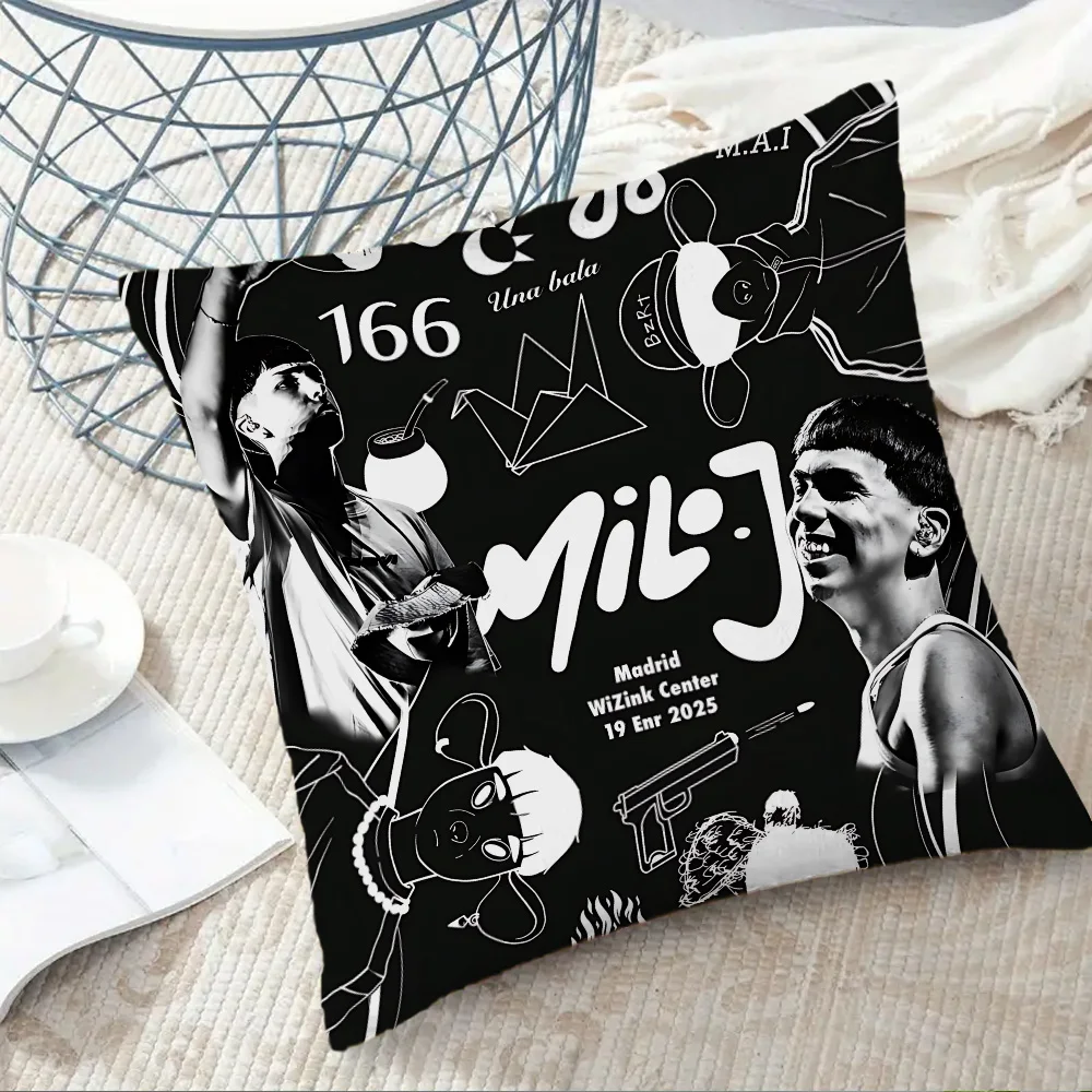 Fotografia 3: Capas de Almofada de Rapper, Estilo Cartoon, Decoração para Sofá, Impressão em Dupla Face, Almofada de Pelúcia Curta e Fofa M-Milo J